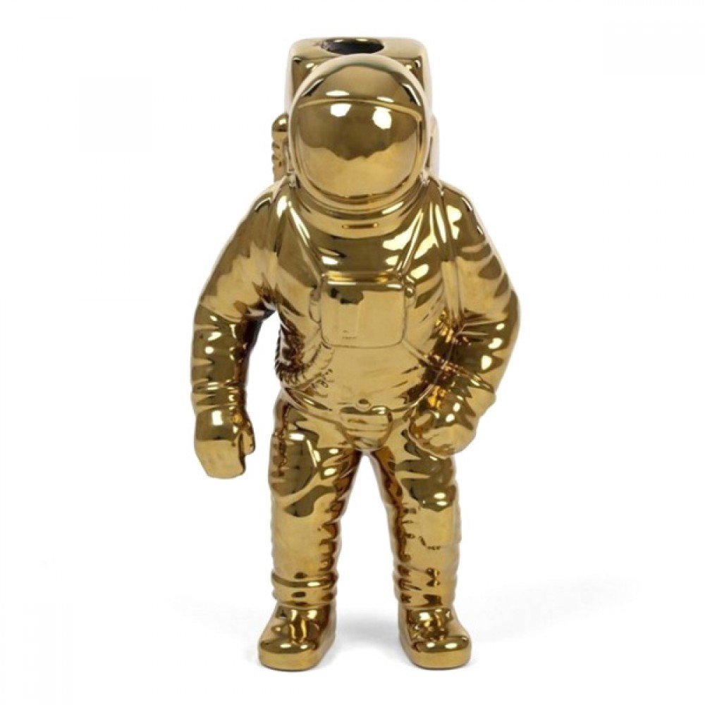 

Ваза Seletti Cosmic-Diner-Starman-Gold Астронавт порцеляна (10933)