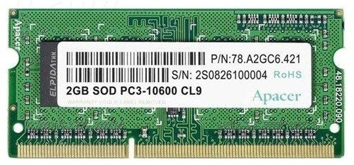 

Apacer DDR3 8Gb 1600MHz SO-DIMM (DS.08G2K.KAM)