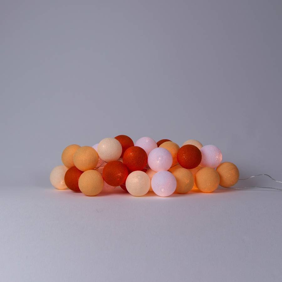 

Гирлянда Cotton ball lights на 10 шаров 2,7м, Orange