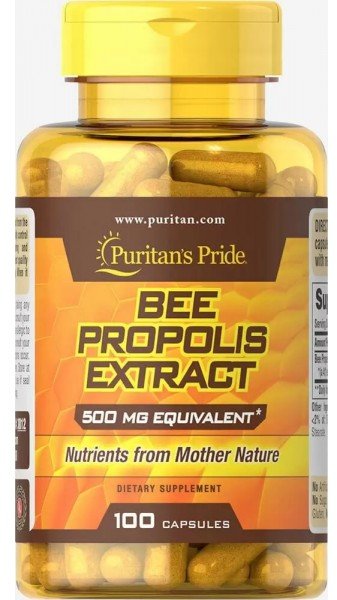 Акція на Puritan's Pride Bee Propolis 500 mg Прополис 100 капсул від Stylus