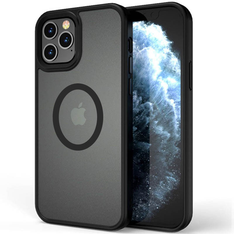 

Mobile Case TPU+PC Metal Buttons with MagSafe Black for iPhone 13 Pro Max