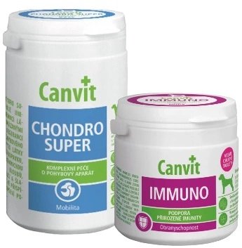Акція на Canvit Chondro Super for dogs 230 г + вітаміни комплекс для зміцнення загального імунітету Canvit Imuno 100 г (cancombo) від Y.UA